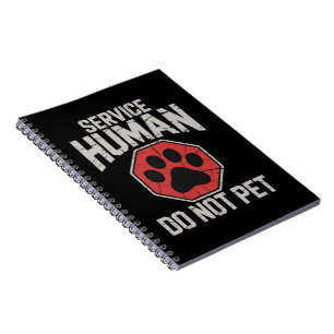 Service Dog Human Do Not Pet Rescue Dog Owner Anteckningsbok