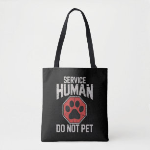 Service Dog Human Do Not Pet Rescue Hund Ägare Tygkasse