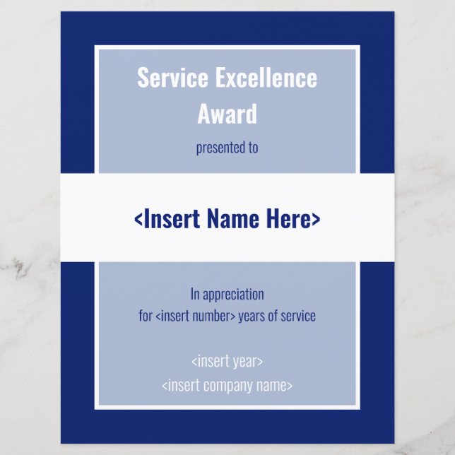 Service Excellence Award (Framsida)