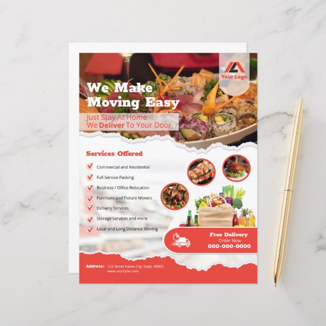 Service Flyer för hemleverans (Fram/Back In Situ)