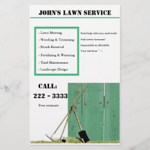 Service Flyer för lokal Gräsmatta