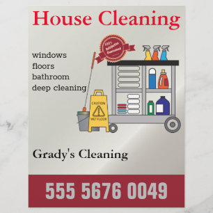 Service Flyer för Städning av småföretagshus