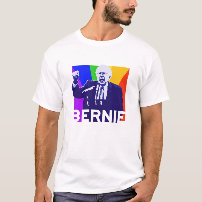 Service för Bernie slipmaskiner LGBT Tee (Framsida)