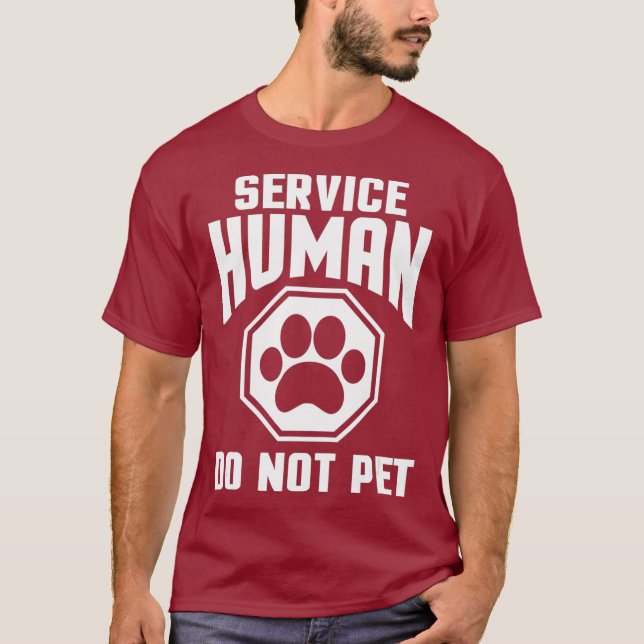 Service Human Design uppfyller inte Rolig hund Äls T Shirt (Framsida)
