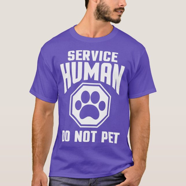 Service Human Design uppfyller inte Rolig hund Äls T Shirt (Framsida)