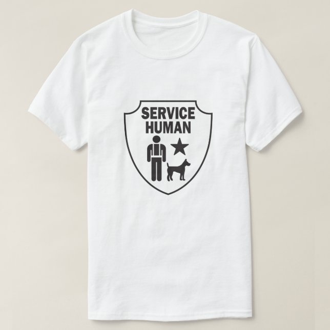 Service Human rolig hund ägare T-shirt (Design framsida)