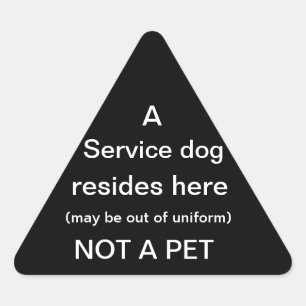 Service hund finns här svart etikett