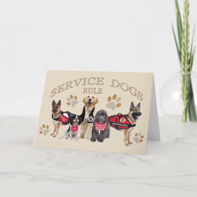 Service Hund Greeting Card Kort (Framsida)