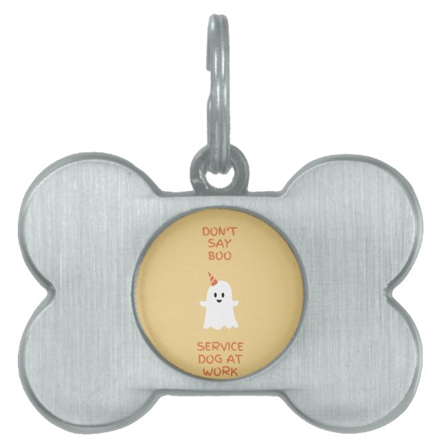 Service Hund Halloween-tema ID-bricka Husdjur (Framsidan)