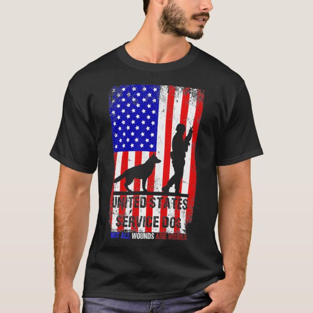 Service Hund Human Support Animal Trainer Pet T Shirt (Framsida)