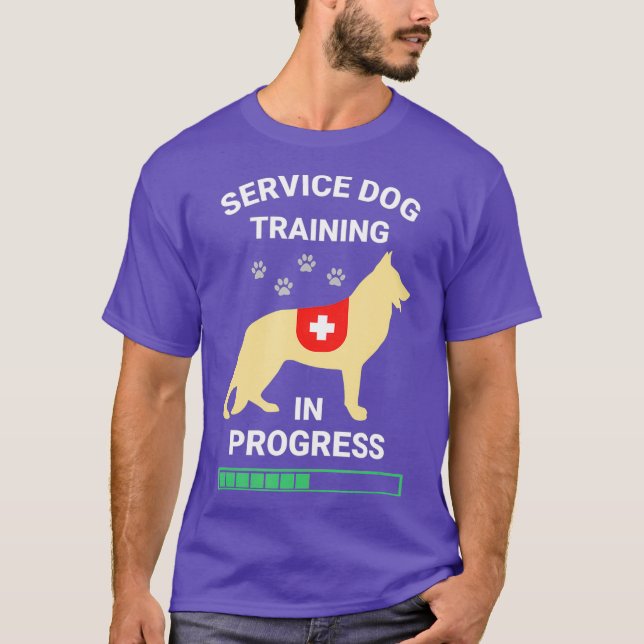 Service Hund in Training German Shepherd Belgium T Shirt (Framsida)
