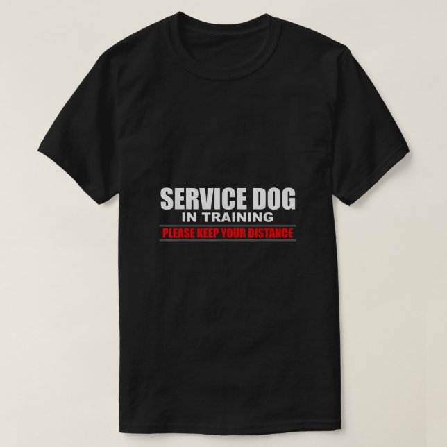 Service Hund in Training Handler och Trainer T Shirt (Design framsida)