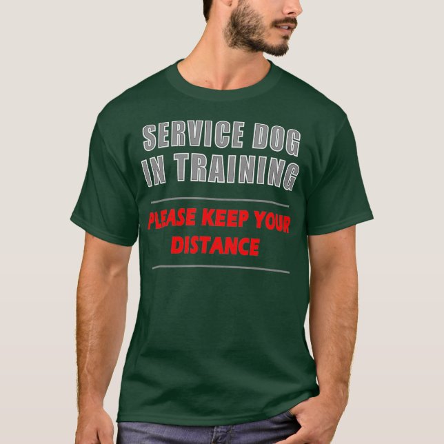 Service Hund in Training Handler och Trainer T Shirt (Framsida)