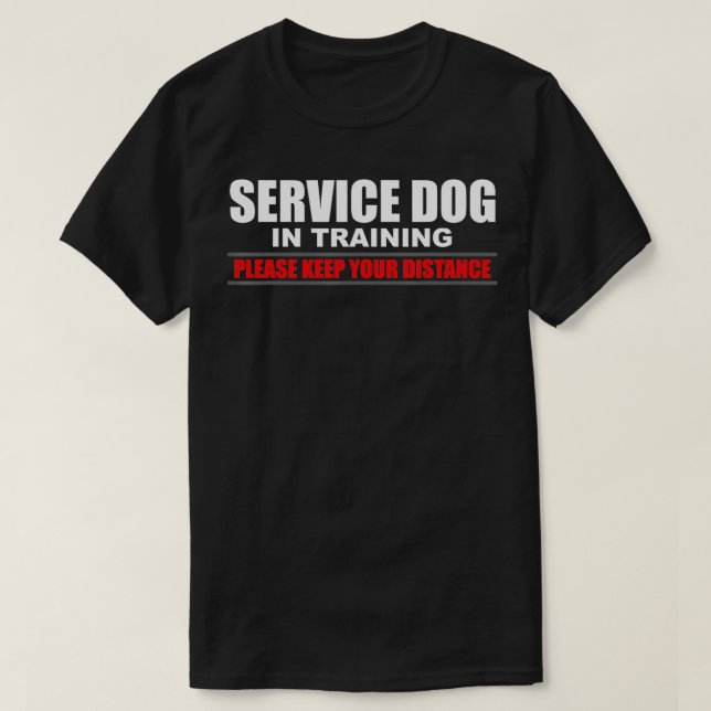 Service Hund in Training Handler och Trainer T Shirt (Design framsida)