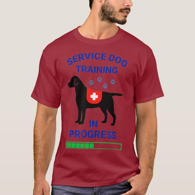 Service Hund in Training Registrated Trainer Lab T Shirt (Framsida)