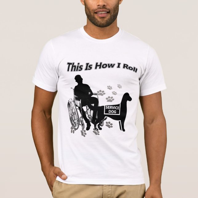 Service Hund - så här rullar jag T Shirt (Framsida)
