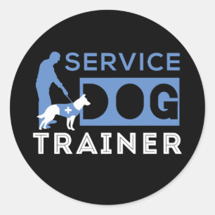 Service Hund Trainer Runt Klistermärke