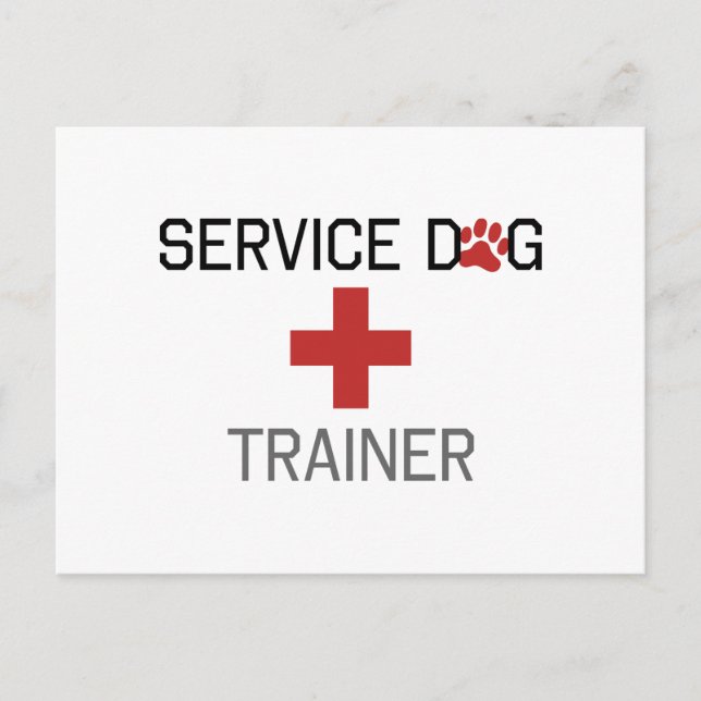 Service Hund Trainer Vykort (Framsida)