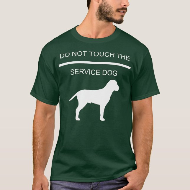 Service Hund Träning berör inte tjänsten T Shirt (Framsida)