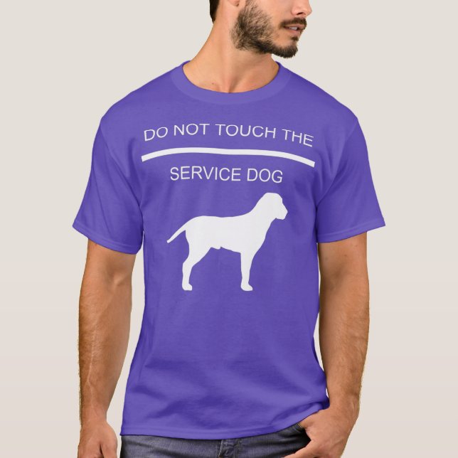 Service Hund Träning berör inte tjänsten T Shirt (Framsida)