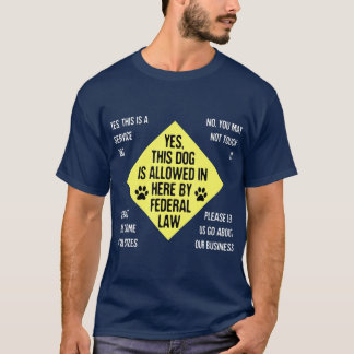 Service Hundägare Law Cute Service Animal Owner T Shirt