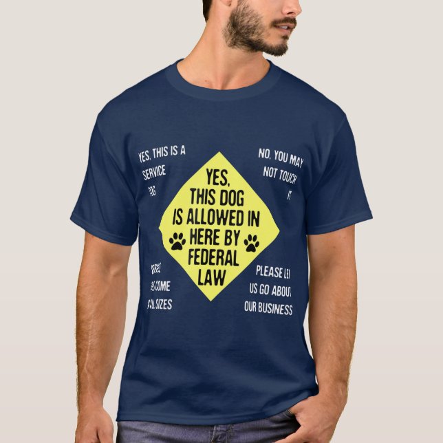 Service Hundägare Law Cute Service Animal Owner T Shirt (Framsida)