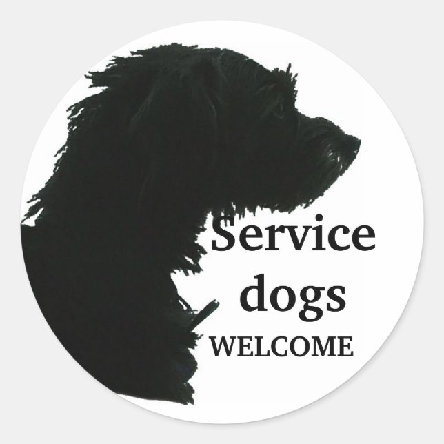 Service Hundar Välkommen Runt Klistermärke (Framsida)