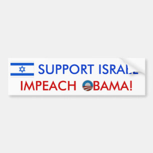 Service Israel! Impeach Obama! bildekal