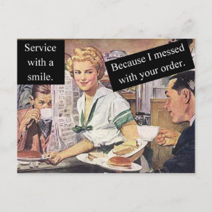 Service med en sjömil - Middag med Vintage Vykort