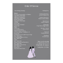 Service med två Brides Bröllop (Lilac och Grått)