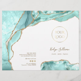 Service Menybroschyr för Aquamarine-agate