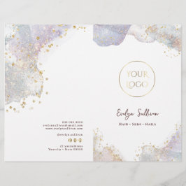 Service-menybroschyr för vattenfärgsformer i glitt