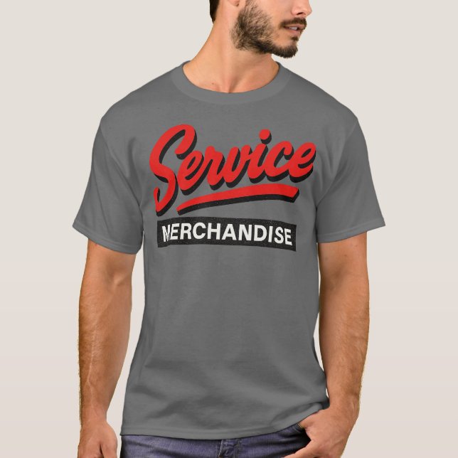 Service Merchandise Retro 80s T Shirt (Framsida)