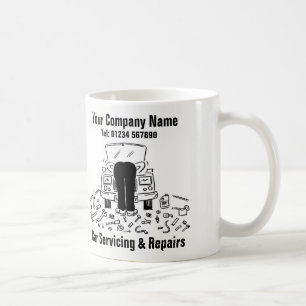 Service och reparation av roligt Garage Car Servic Kaffemugg
