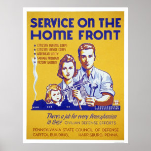 Service på Homefront WPA Poster