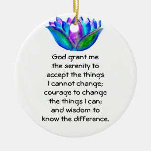 Service Prayer med färgfull Lotus Blommar Julgransprydnad Keramik