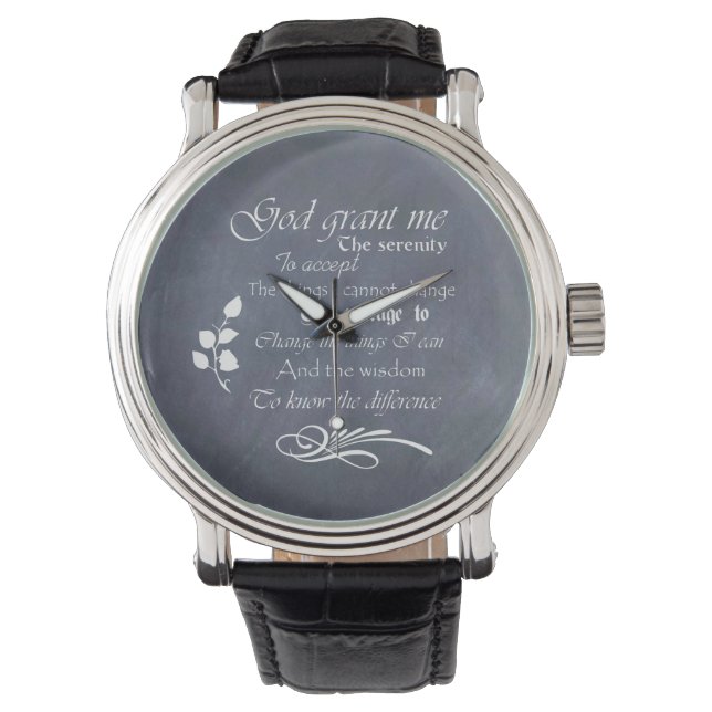 Service Prayer Watch, chalkboard design, unik Armbandsur (Framsida)