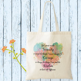 Service Prayer Watercolor Tote Bag Tygkasse