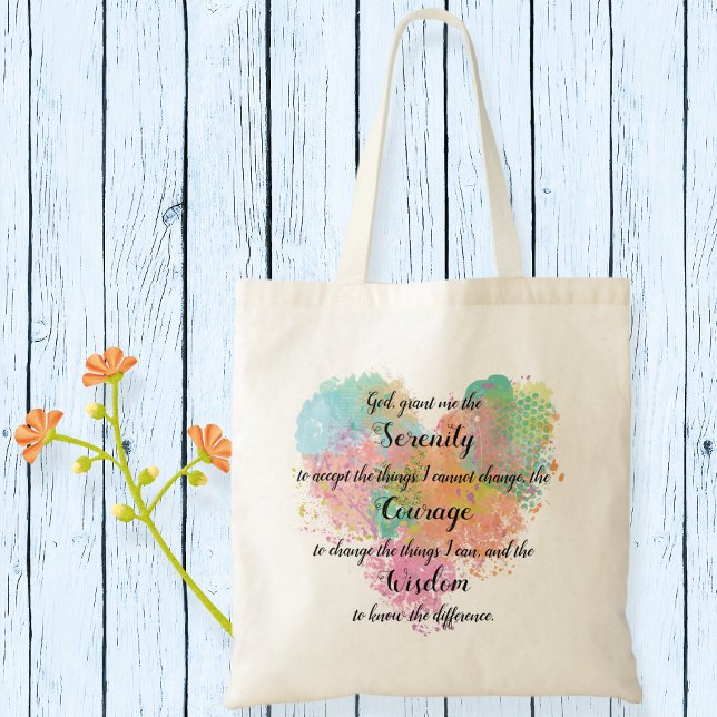 Service Prayer Watercolor Tote Bag Tygkasse (Skapare uppladdad)
