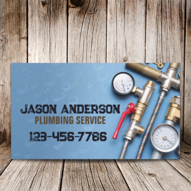 Service Pumber för handyman Faucet Pipe Plumber Visitkort (Handyman Faucet Pipe Pluming Service Plumber Business Card)