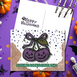 Service ser ut sedan 1692 Lila Pumpkin Coquette Helg Vykort