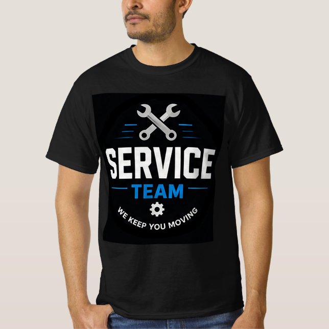 🛠️ Service Team Auto Reparation Shop 🛠️ T Shirt (Framsida)