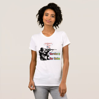 Service Till Nation vita T Shirt