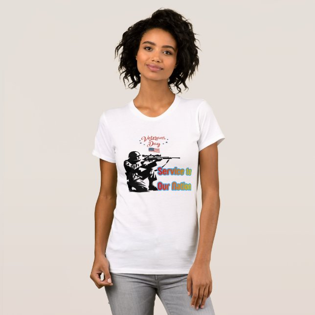 Service Till Nation vita T Shirt (Hel framsida)