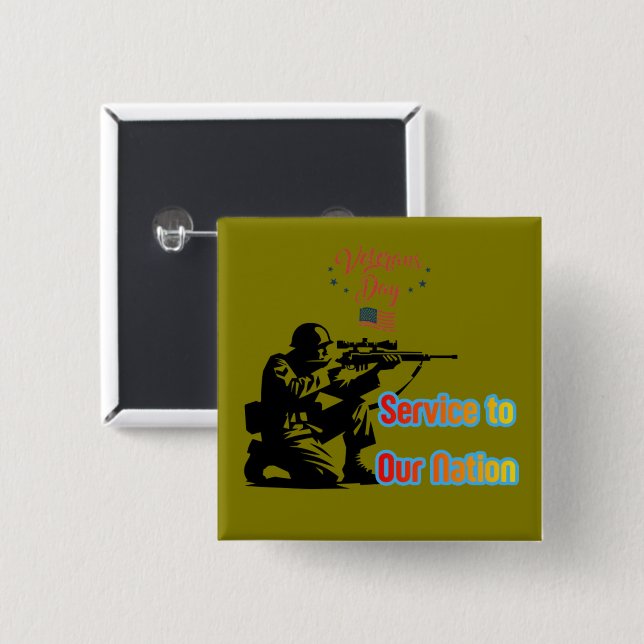 Service To Nation olive Knapp (Framsida & baksida)