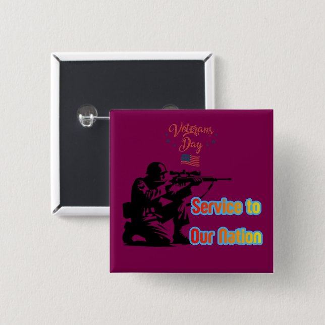 Service To Nation wine Knapp (Framsida & baksida)