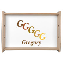 Service Tray - Steed Initialer, Namn på 