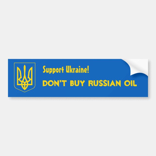 Service Ukraina! Inte gör köpryssolja Bildekal (Framsidan)