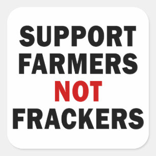 Servicebönder, inte Frackers - klistermärkear Fyrkantigt Klistermärke