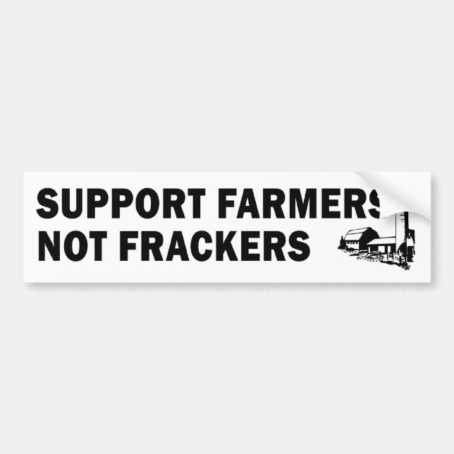 Servicebönder, inte Frackers (vit) Bildekal (Framsidan)